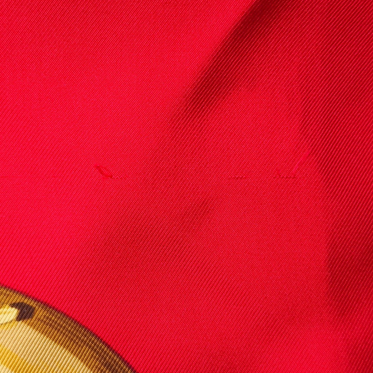 Hermès Couronnes Silk 90 Scarf Tuch Rood