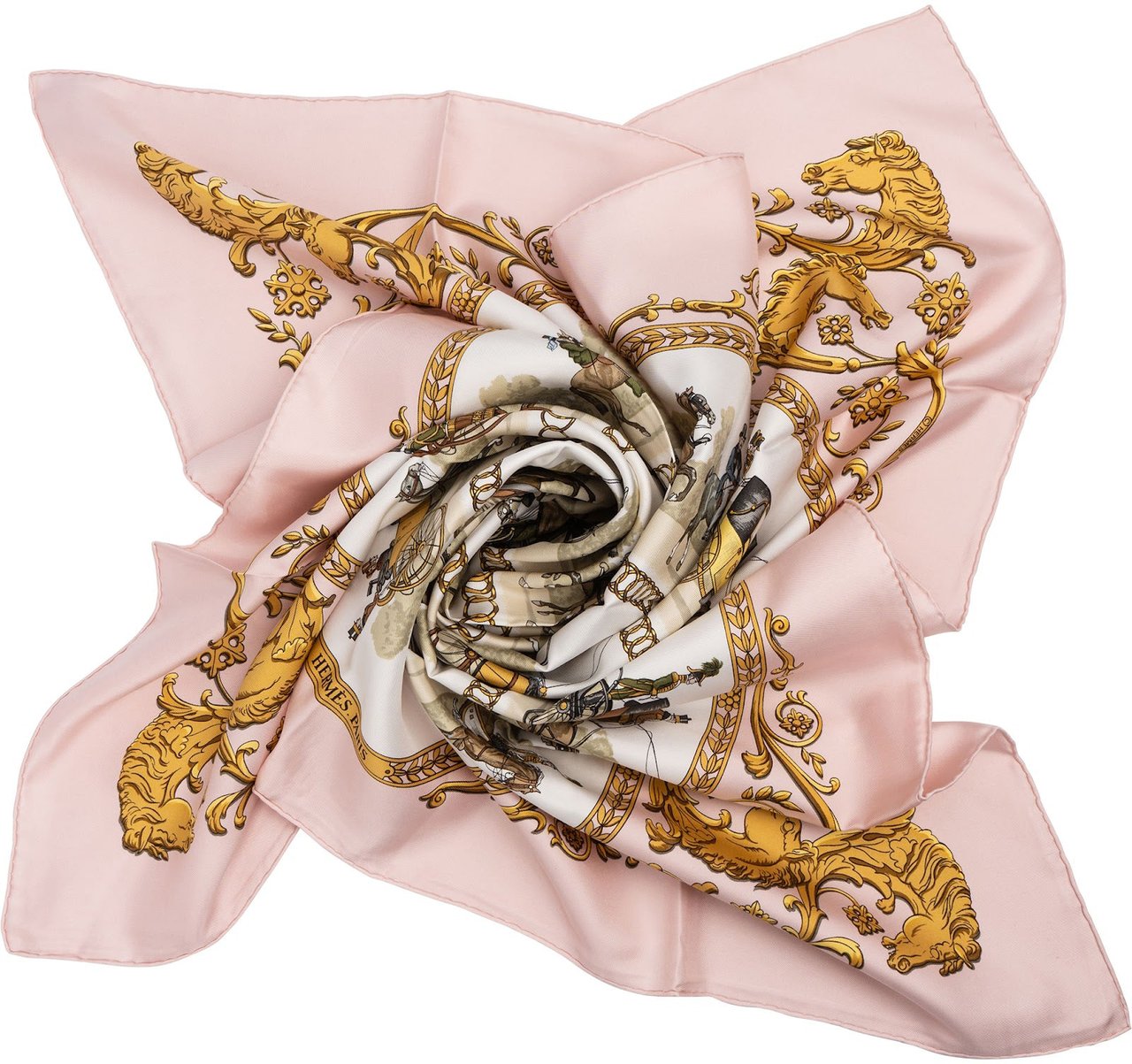 Hermès La Promenade de Longchamps Silk 90 Scarf Tuch Rood