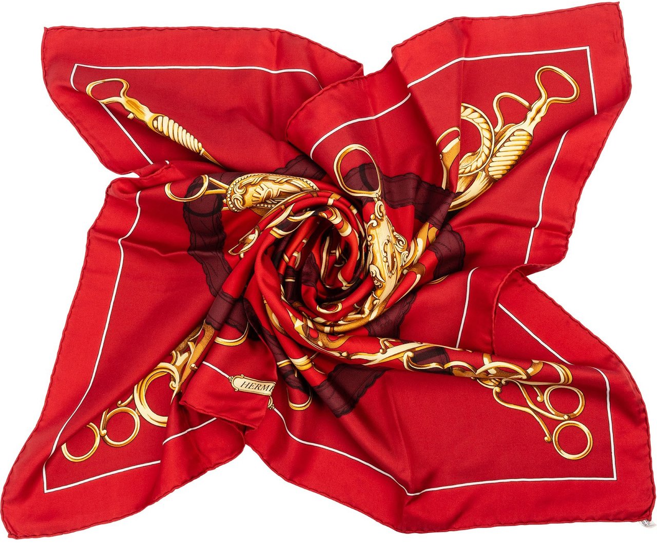 Hermès Brides de Gala Silk Carre 90 Scarf Tuch Rood