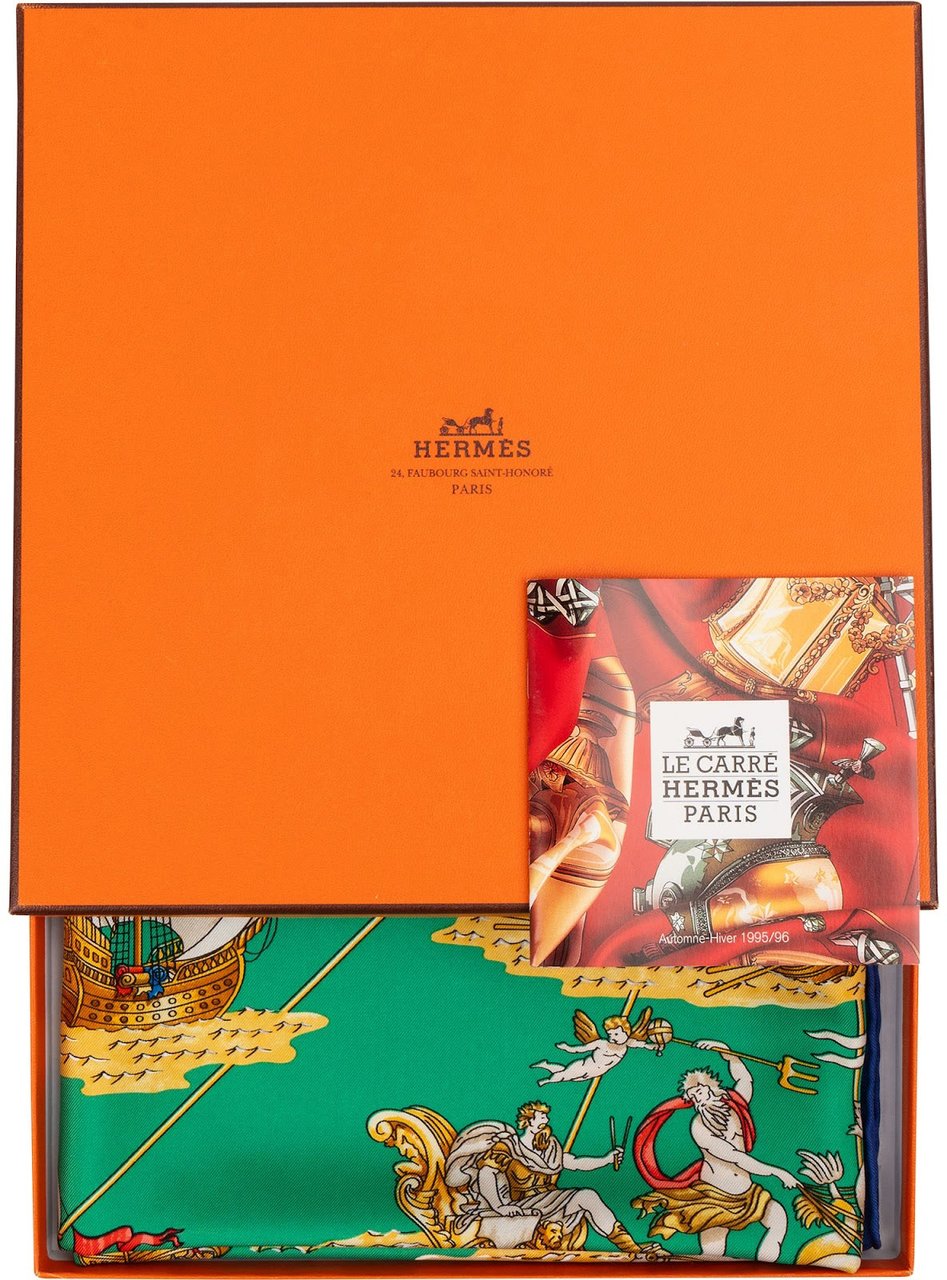 Hermès Voiles de Lumiere Silk Carre 90 Scarf Tuch Groen