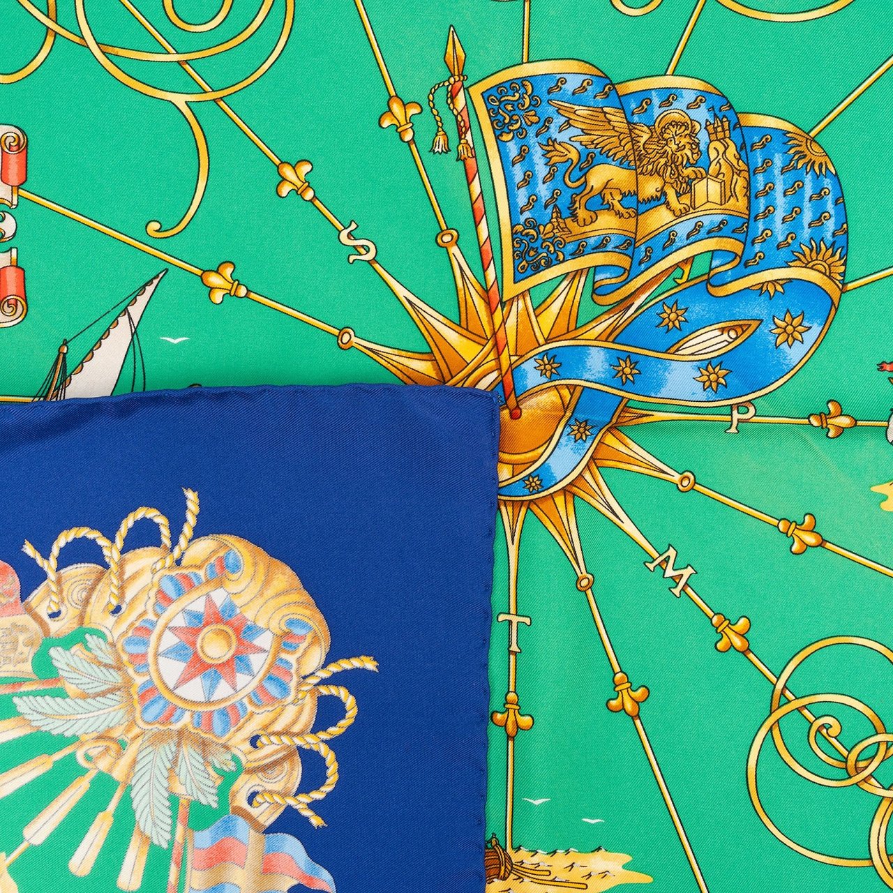 Hermès Voiles de Lumiere Silk Carre 90 Scarf Tuch Groen