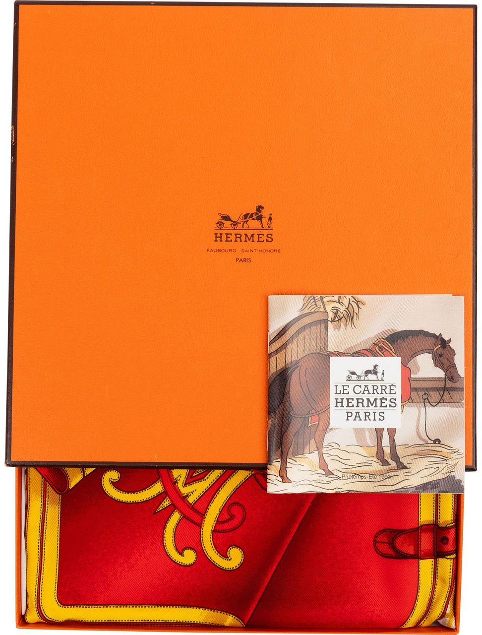 Hermès Grande Tenue Silk Carre 90 Scarf Tuch Blauw
