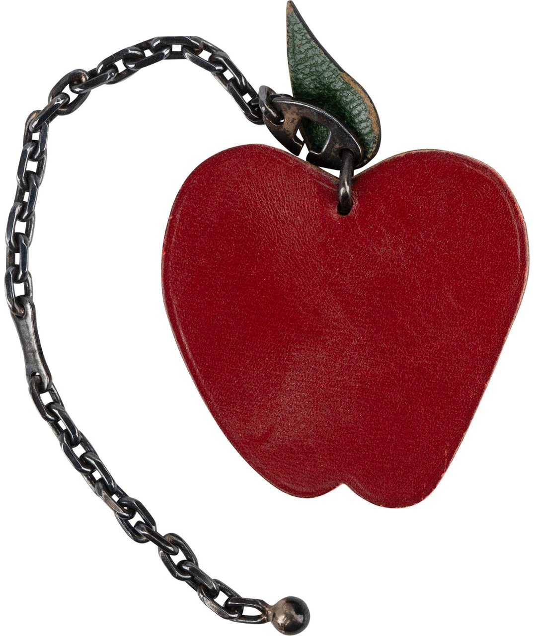 Hermès Leather Apple Bag Charm Rood