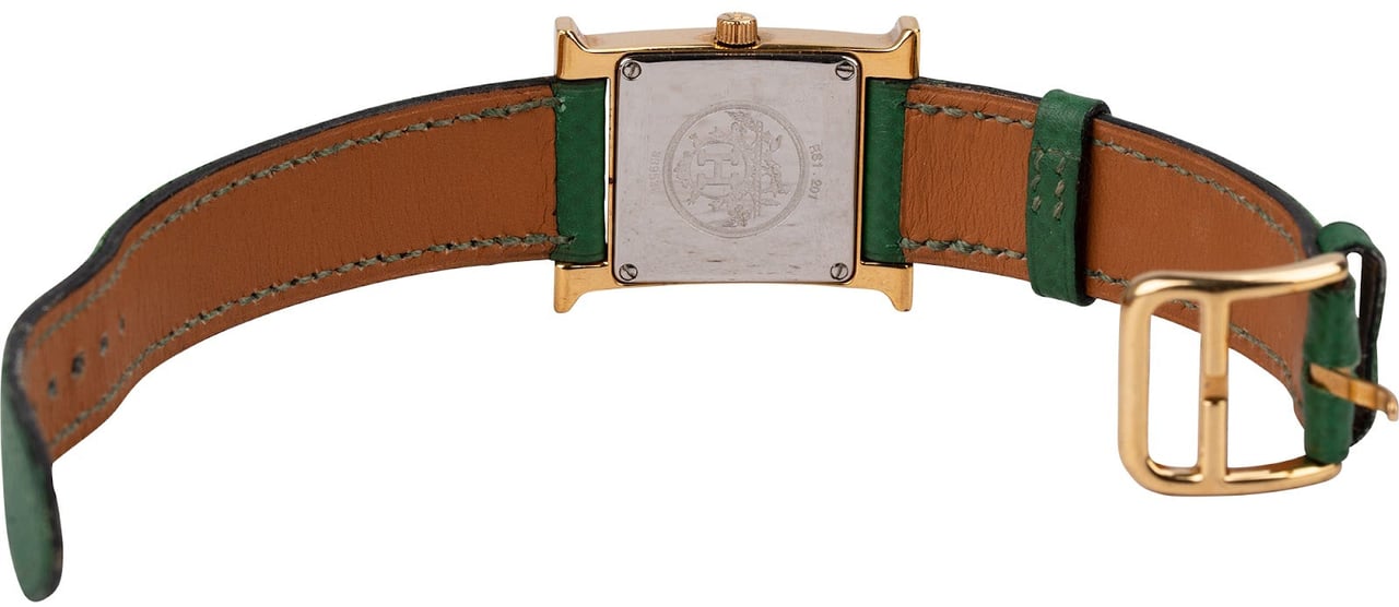 Hermès Gold Tone Heure H Women Watch HH1.210 Groen