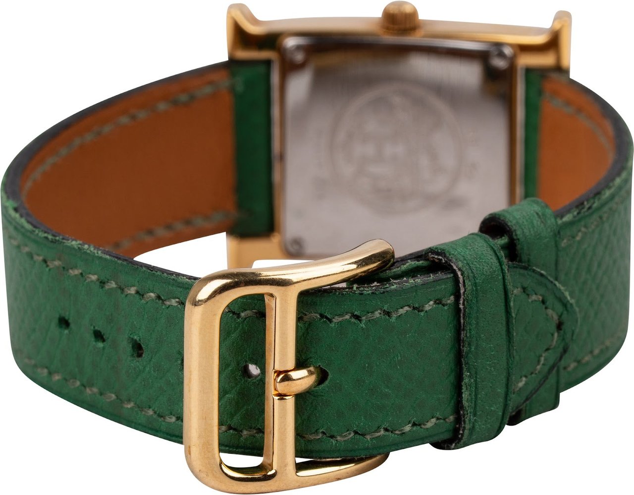Hermès Gold Tone Heure H Women Watch HH1.210 Groen