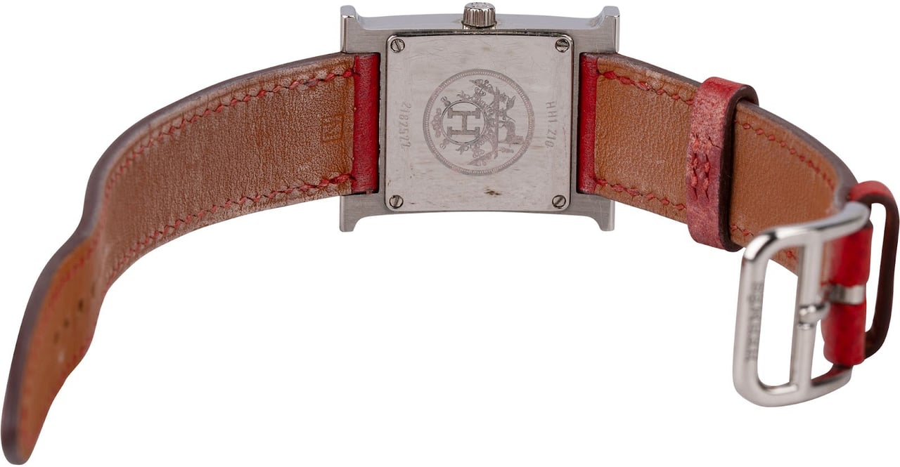 Hermès Silver Tone Heure H Women Watch HH1.210 Rood