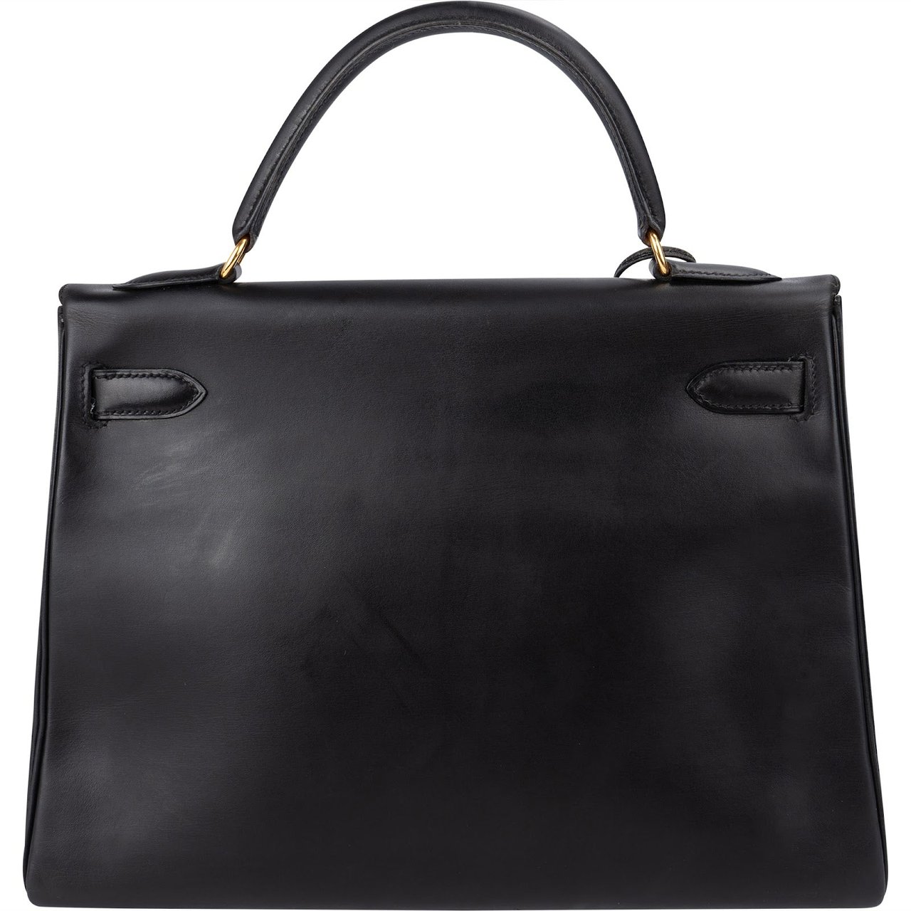 Hermès Noir Box Calf Leather Kelly 32 Handbag Zwart