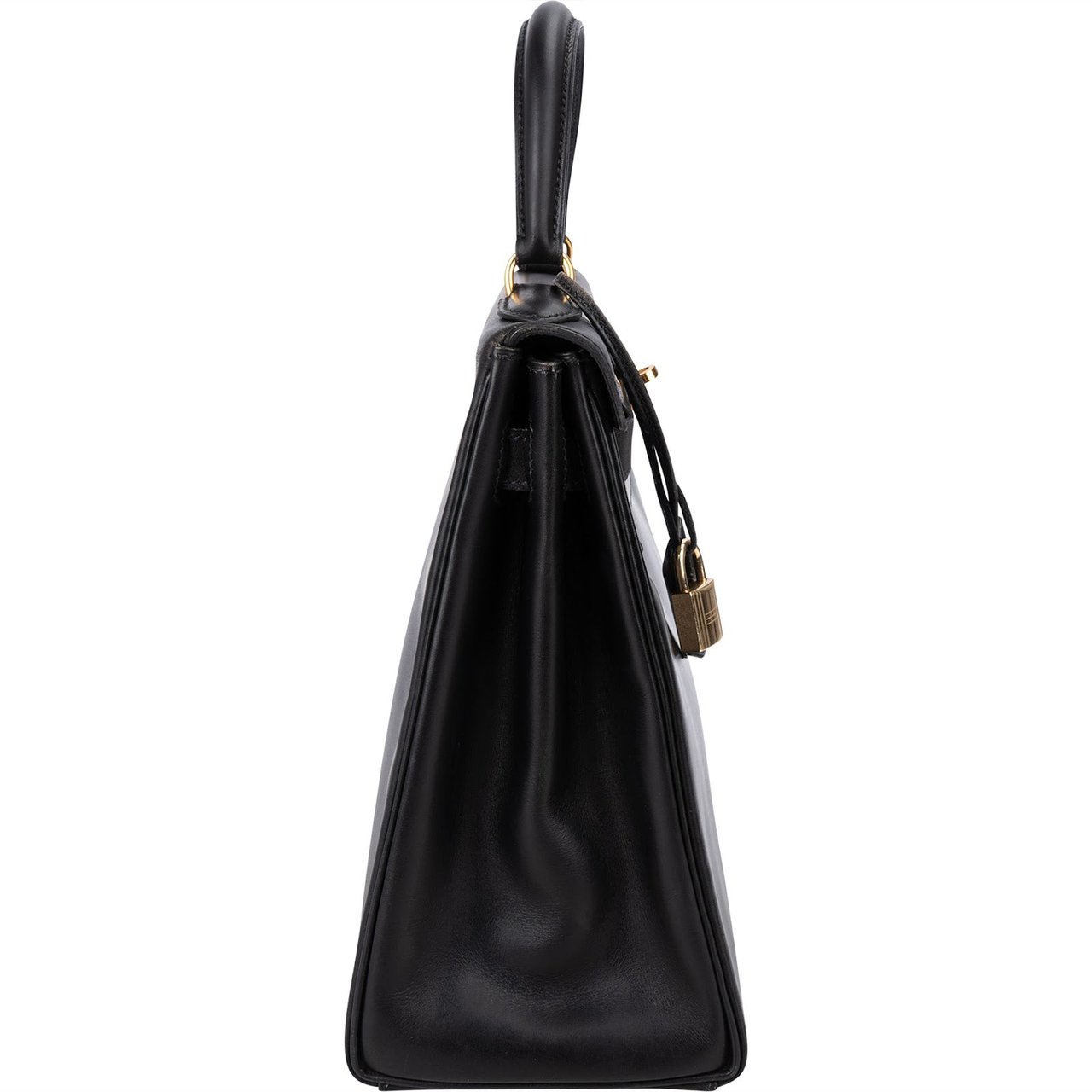 Hermès Noir Box Calf Leather Kelly 32 Handbag Zwart