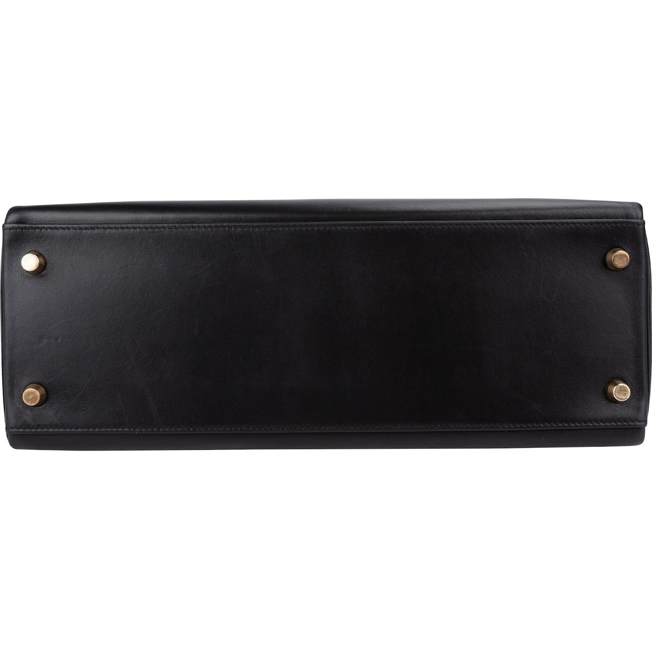 Hermès Noir Box Calf Leather Kelly 32 Handbag Zwart