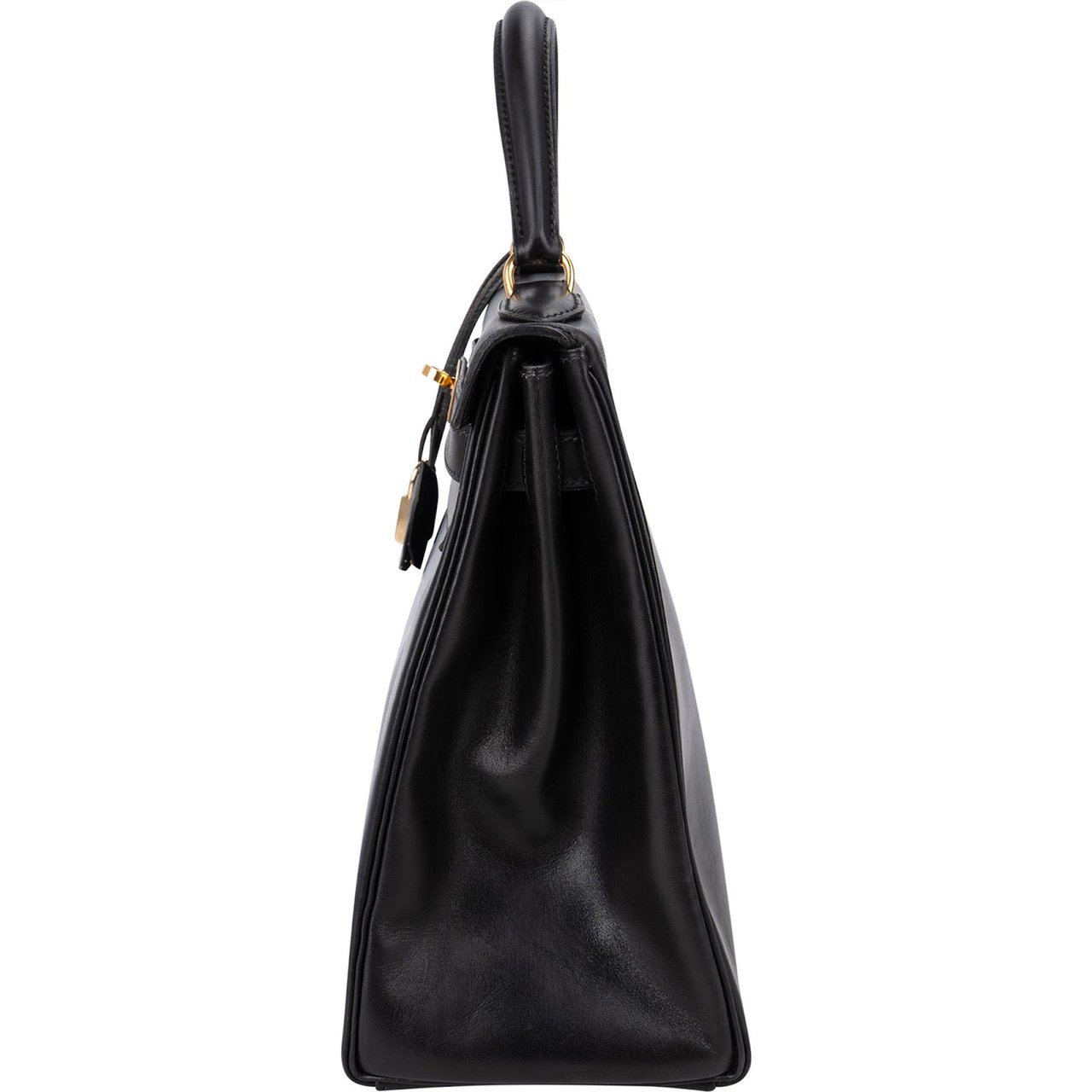 Hermès Noir Box Calf Leather Kelly 32 Handbag Zwart