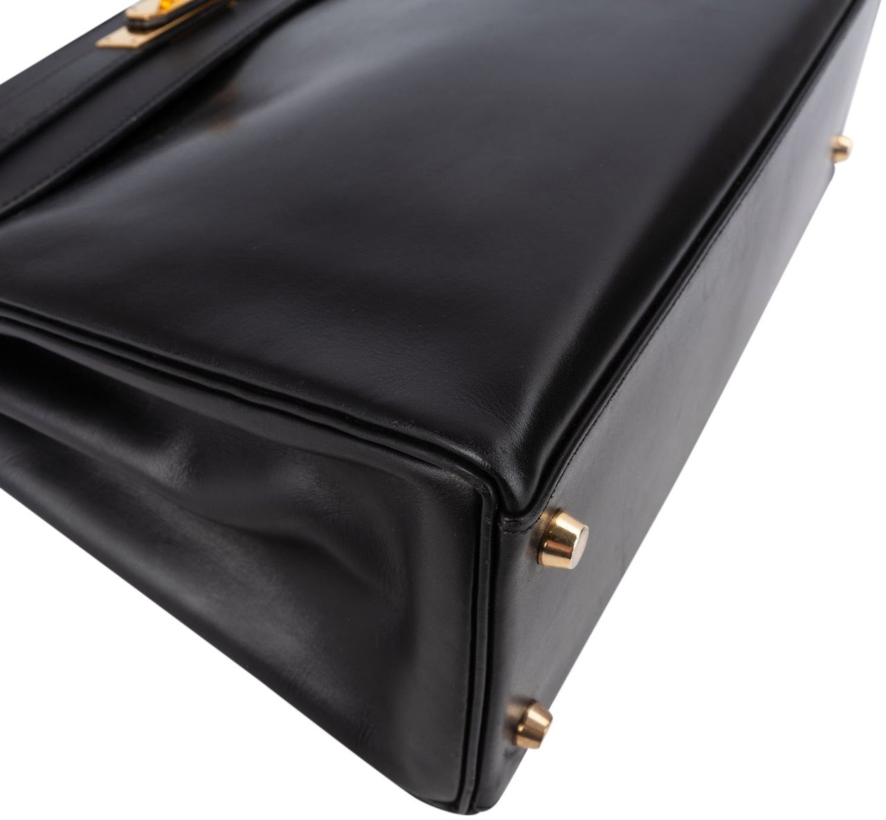 Hermès Noir Box Calf Leather Kelly 32 Handbag Zwart