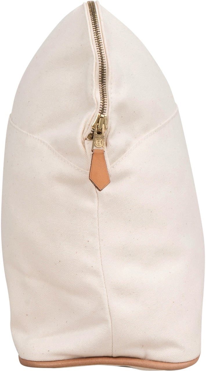 Hermès White Cotton Bolide Accessoires Bag Wit