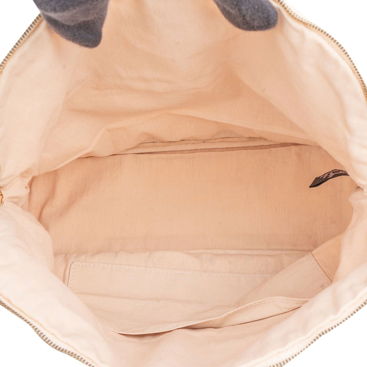 Hermès White Cotton Bolide Accessoires Bag Wit