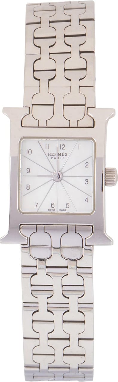 Hermès Silver Tone Heure H HH.110 Women Watch Divers