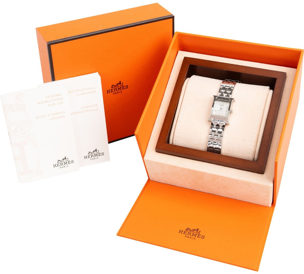 Hermès Silver Tone Heure H HH.110 Women Watch Divers