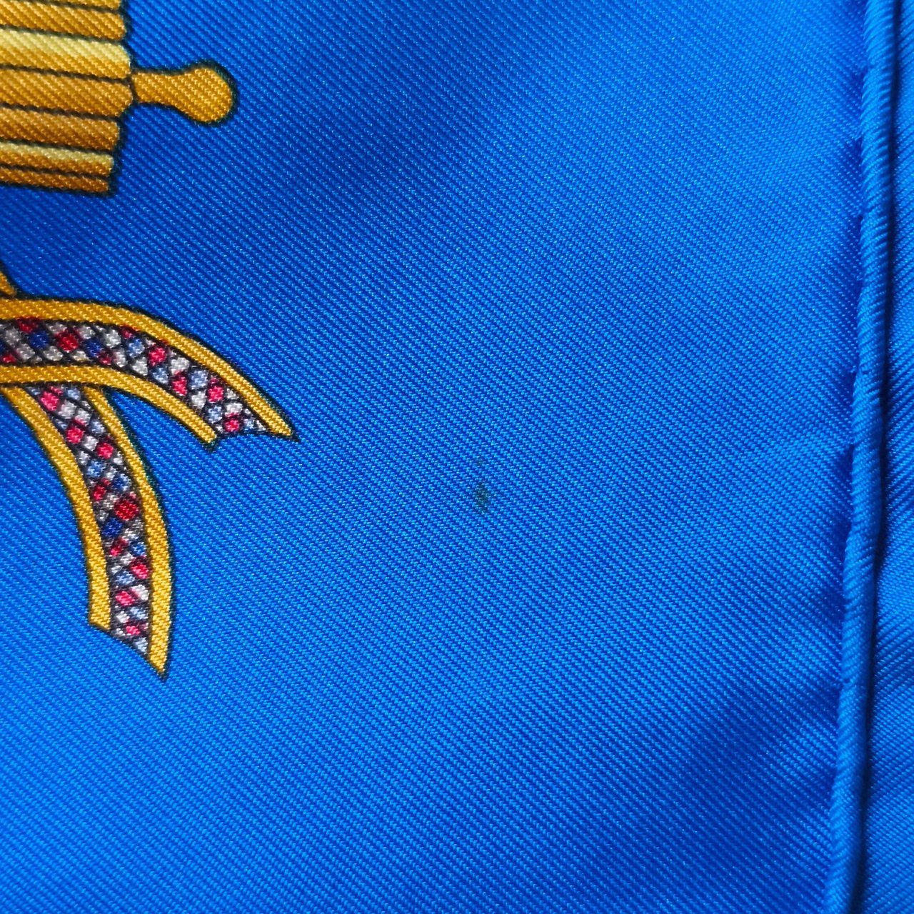 Hermès Liberté Égalité Fraternité Silk Carre 90 Scarf Tuch Blauw