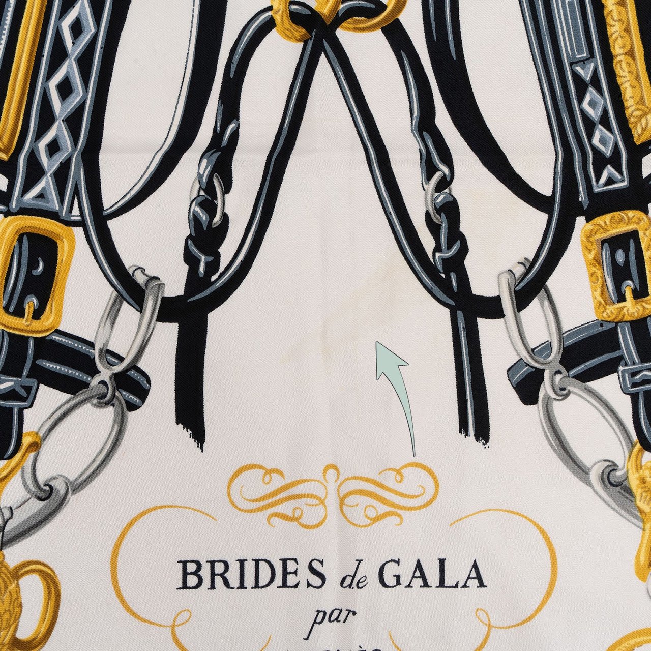 Hermès Brides de Gala Silk 90 Scarf Tuch Zwart