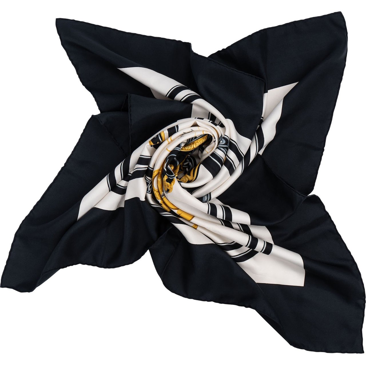 Hermès Brides de Gala Silk 90 Scarf Tuch Zwart