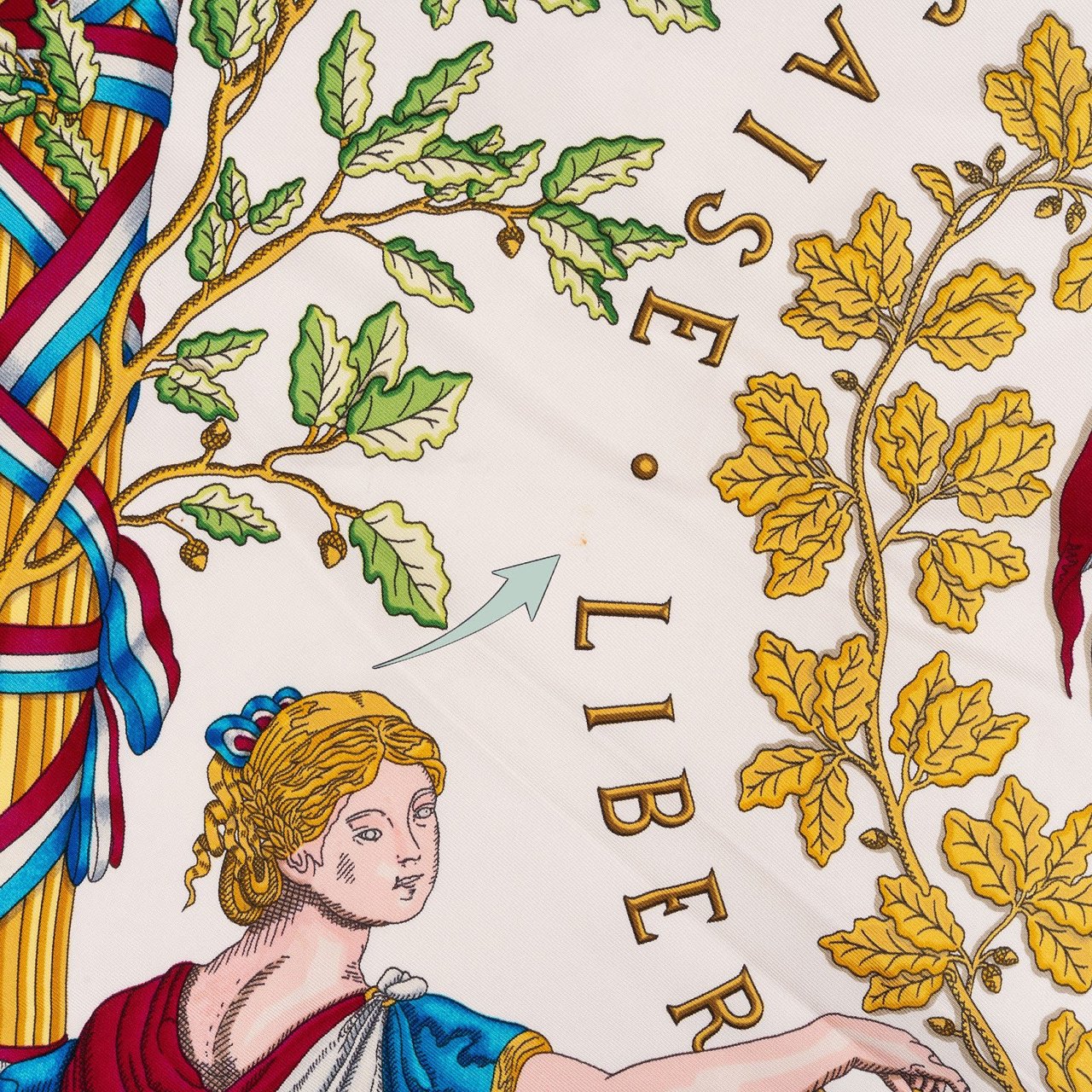 Hermès Liberté Égalité Fraternité 1789 Silk Carre 90 Scarf Tuch Rood