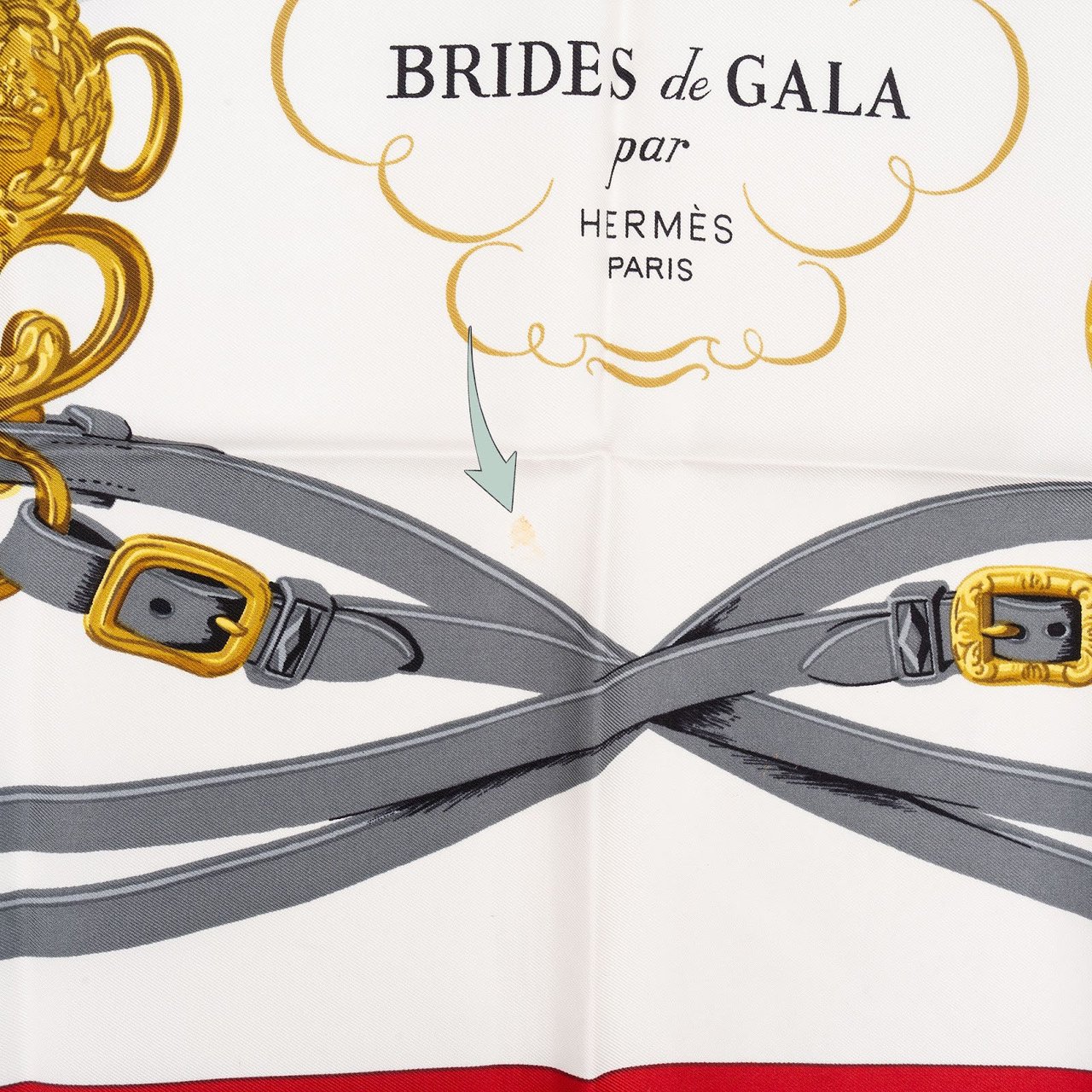 Hermès Brides de Gala Silk 90 Scarf Tuch Rood