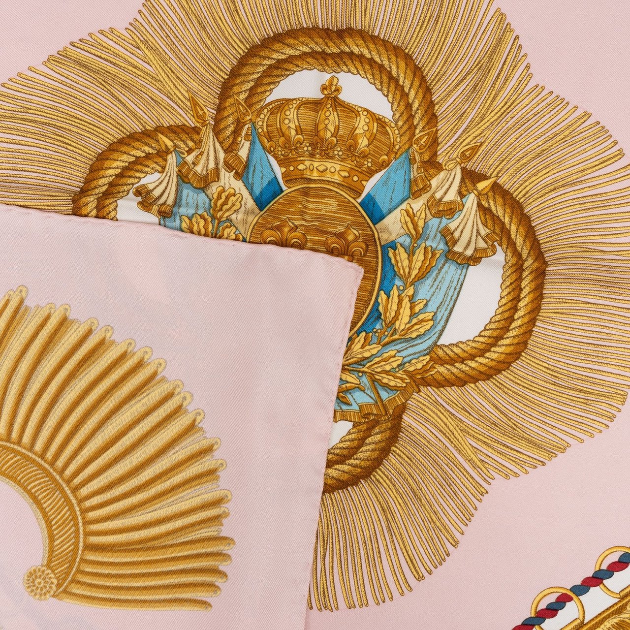 Hermès Pics et Canaris Silk 90 Scarf Tuch Rood