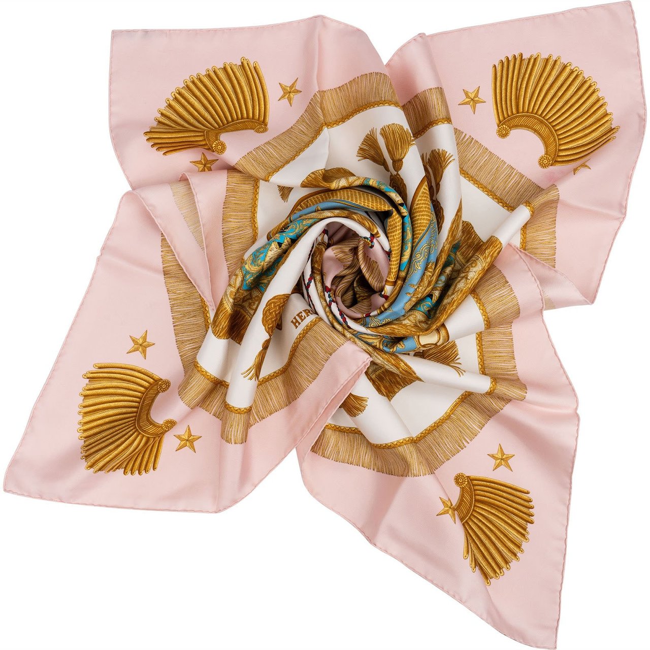 Hermès Pics et Canaris Silk 90 Scarf Tuch Rood