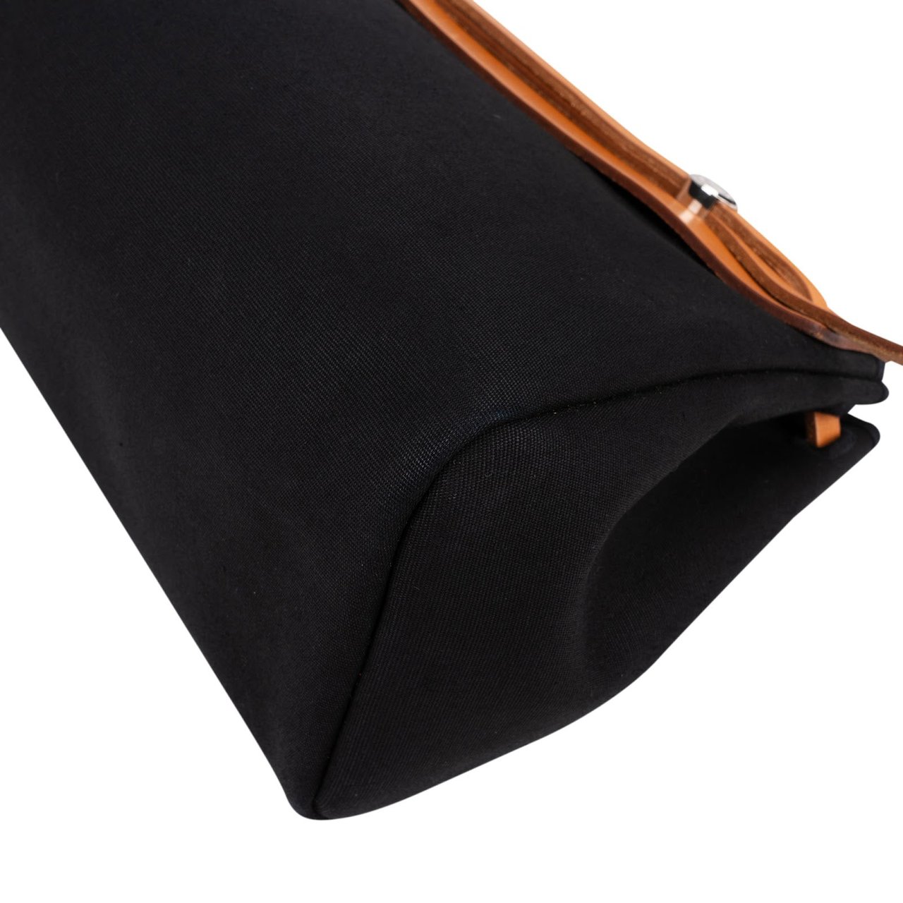 Hermès Canvas Leather Cabas PM Shoulder Bag Zwart