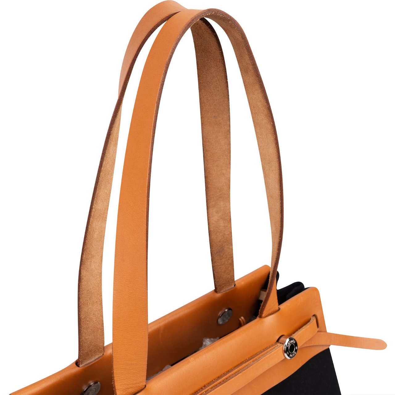 Hermès Canvas Leather Cabas PM Shoulder Bag Zwart