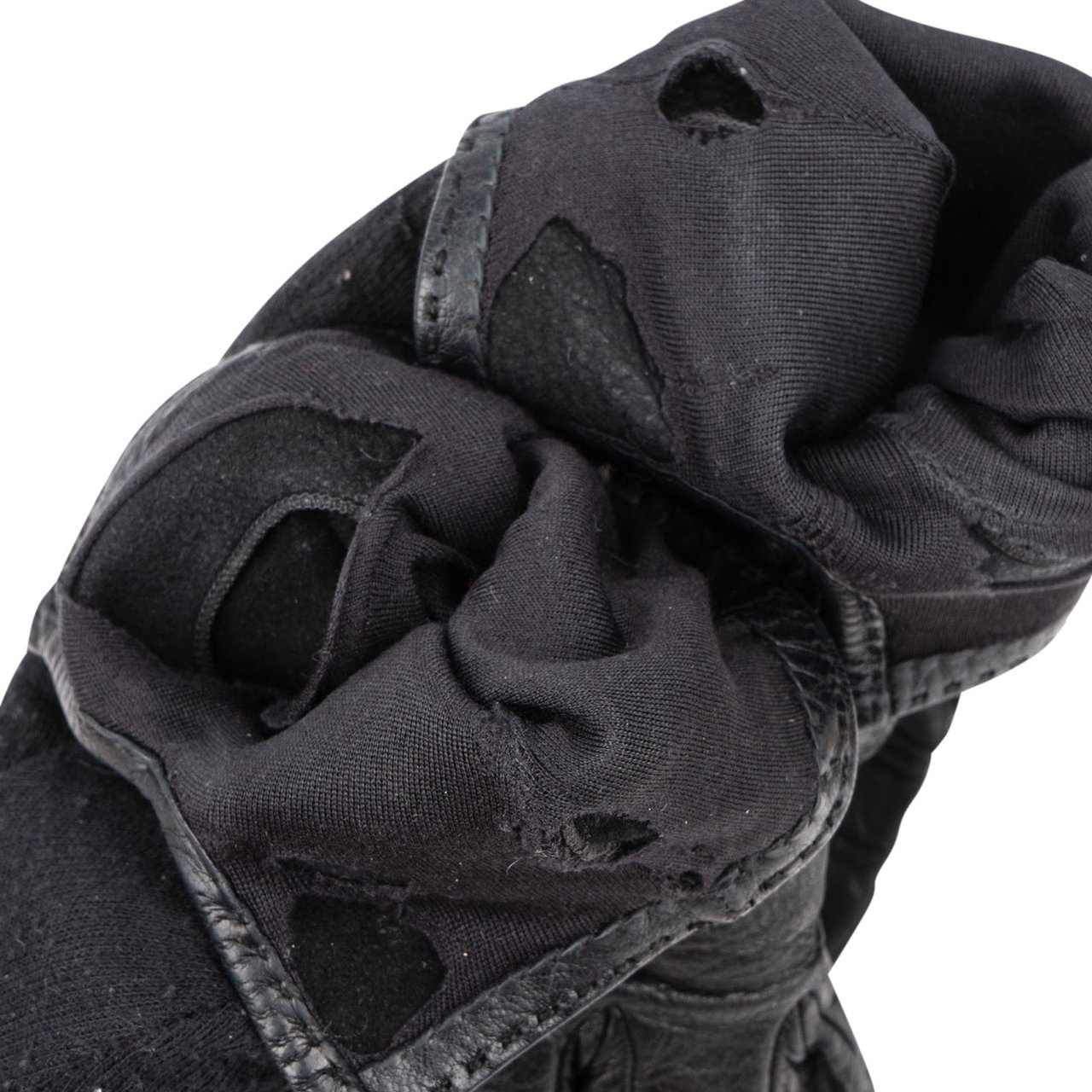 Hermès Black Leather Kelly Gloves Handschuhe Zwart