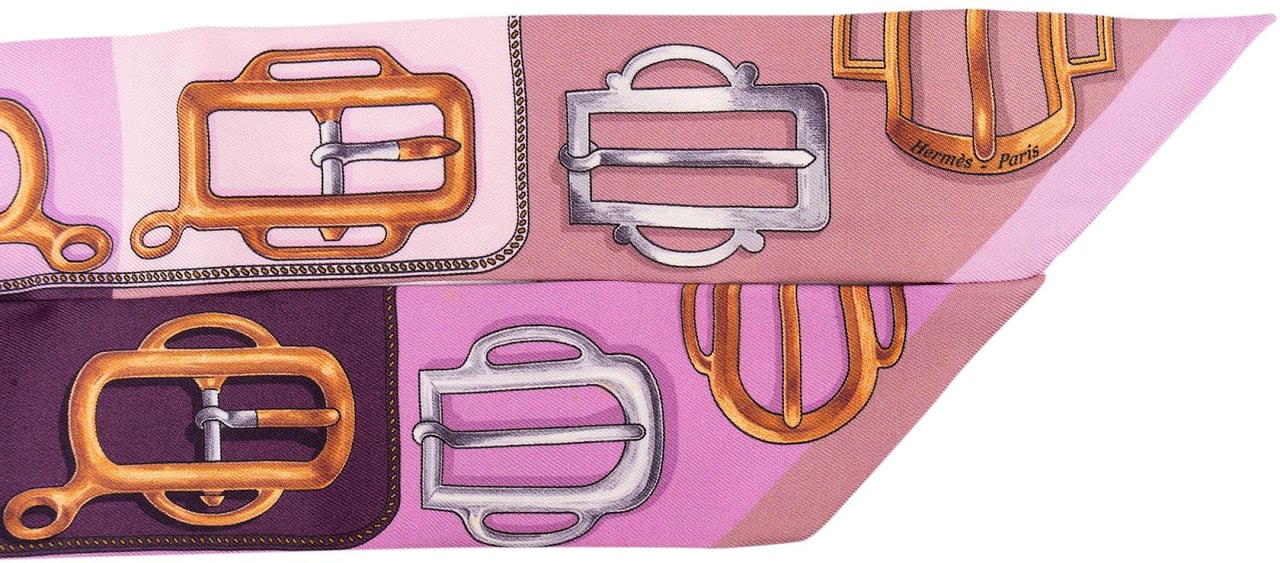 Hermès Brides de Gala Silk Twilly Tuch Scarf Rood