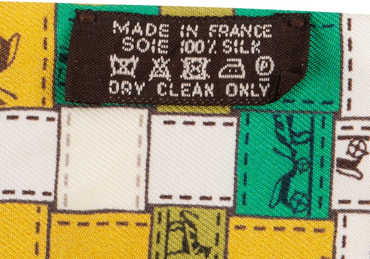 Hermès Timbres Mosaic Silk Twilly Tuch Scarf Groen