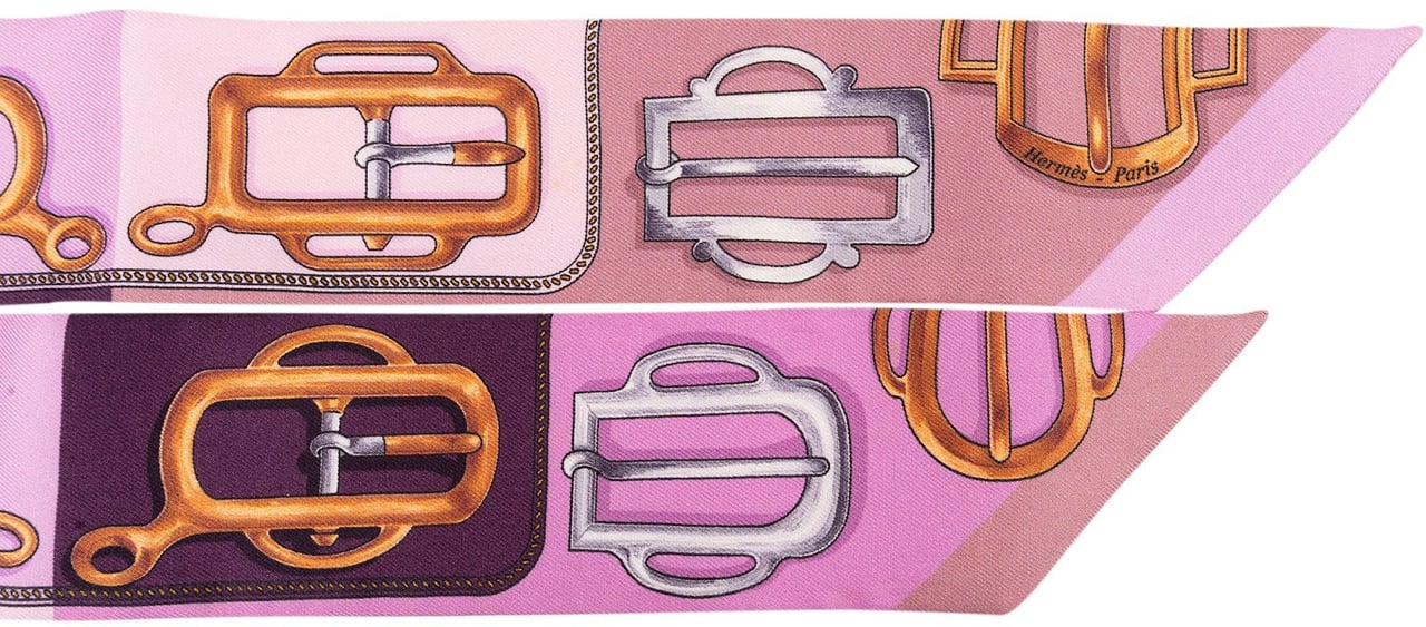Hermès Brides de Gala Silk Twilly Tuch Scarf Rood