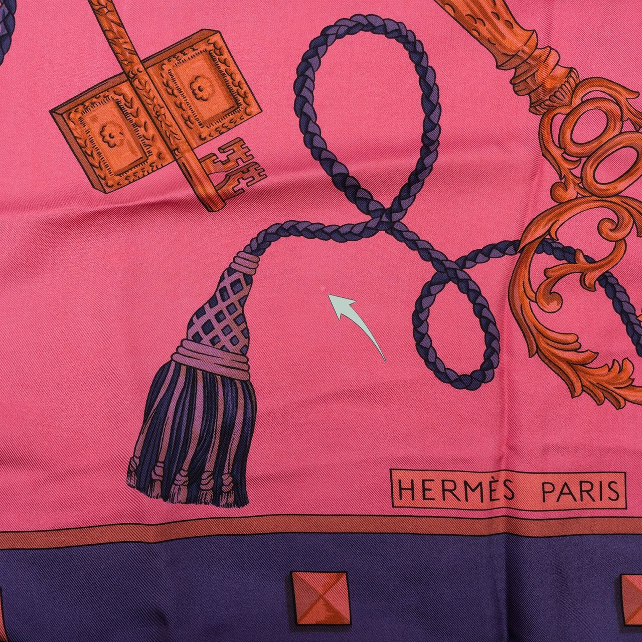 Hermès Les Clés Silk Surteint Carré 140 Tuch Scarf Rood