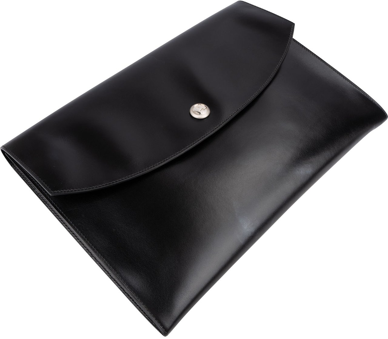 Hermès Noir Box Calfskin Rio Piano Clutch Zwart