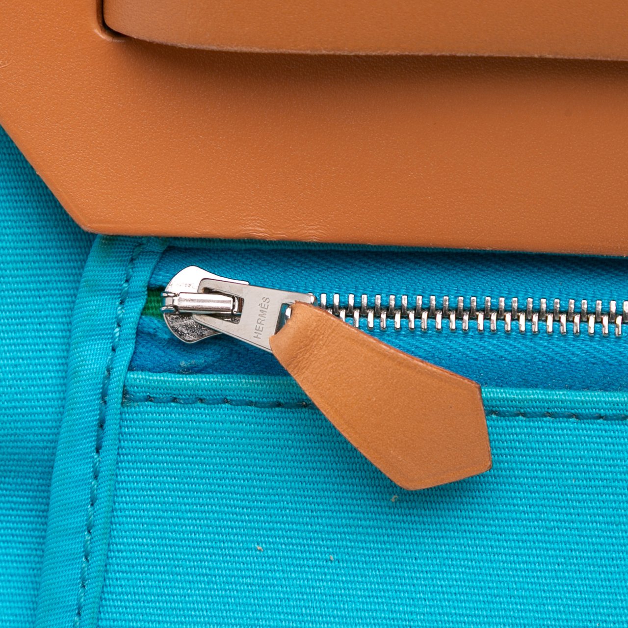 Hermès Toile Herbag Zip 39 Blauw