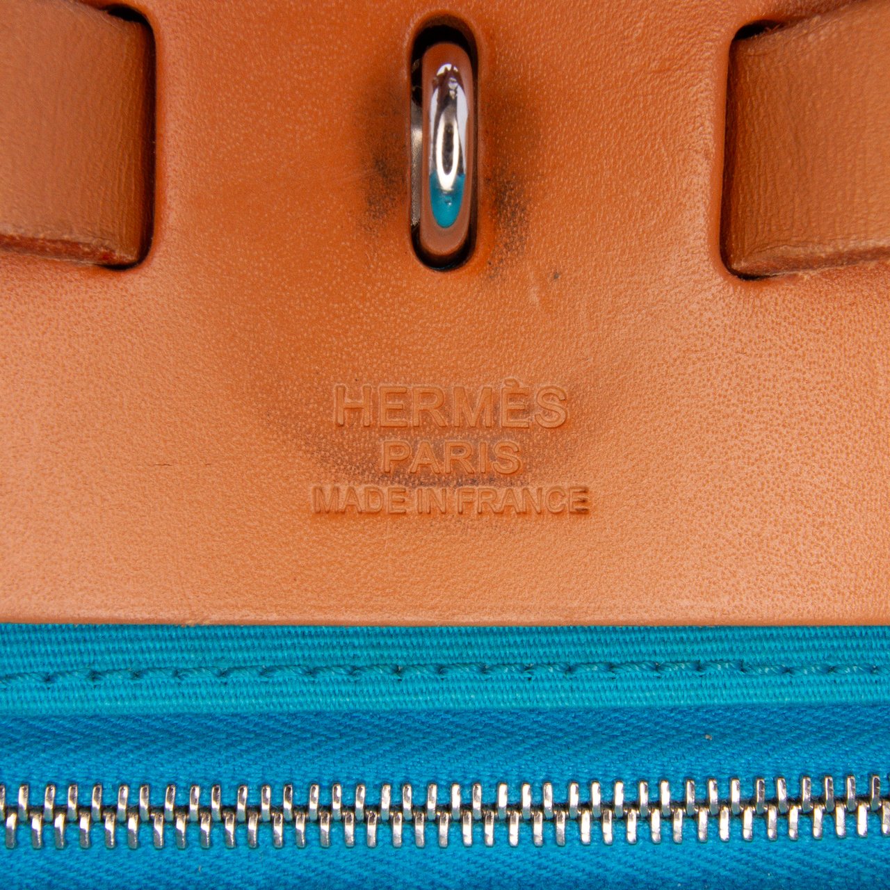 Hermès Toile Herbag Zip 39 Blauw