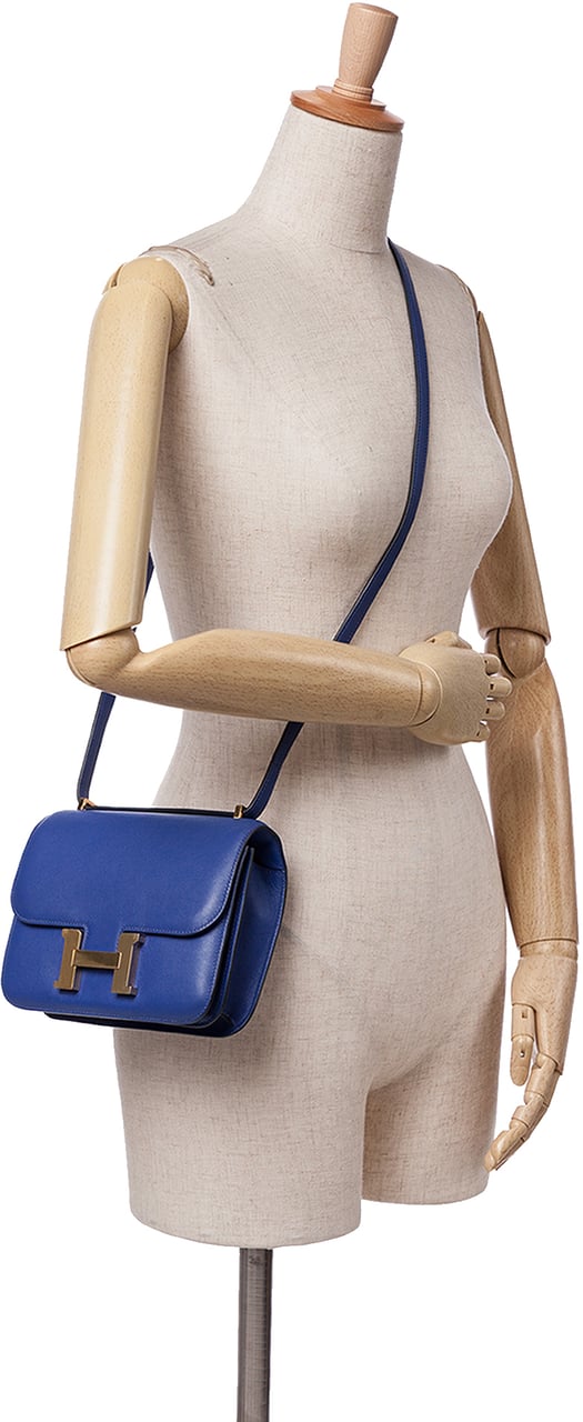 Hermès Mini Swift Constance 18 Blauw