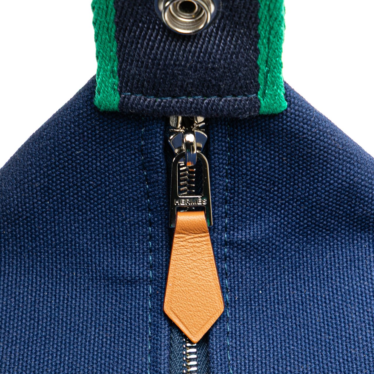 Hermès Small Toile Bride A Brac Case Blauw