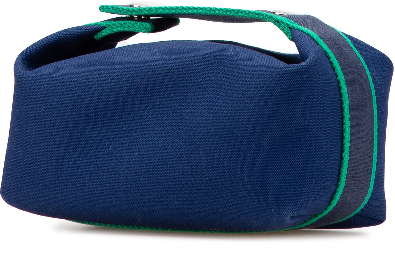Hermès Small Toile Bride A Brac Case Blauw