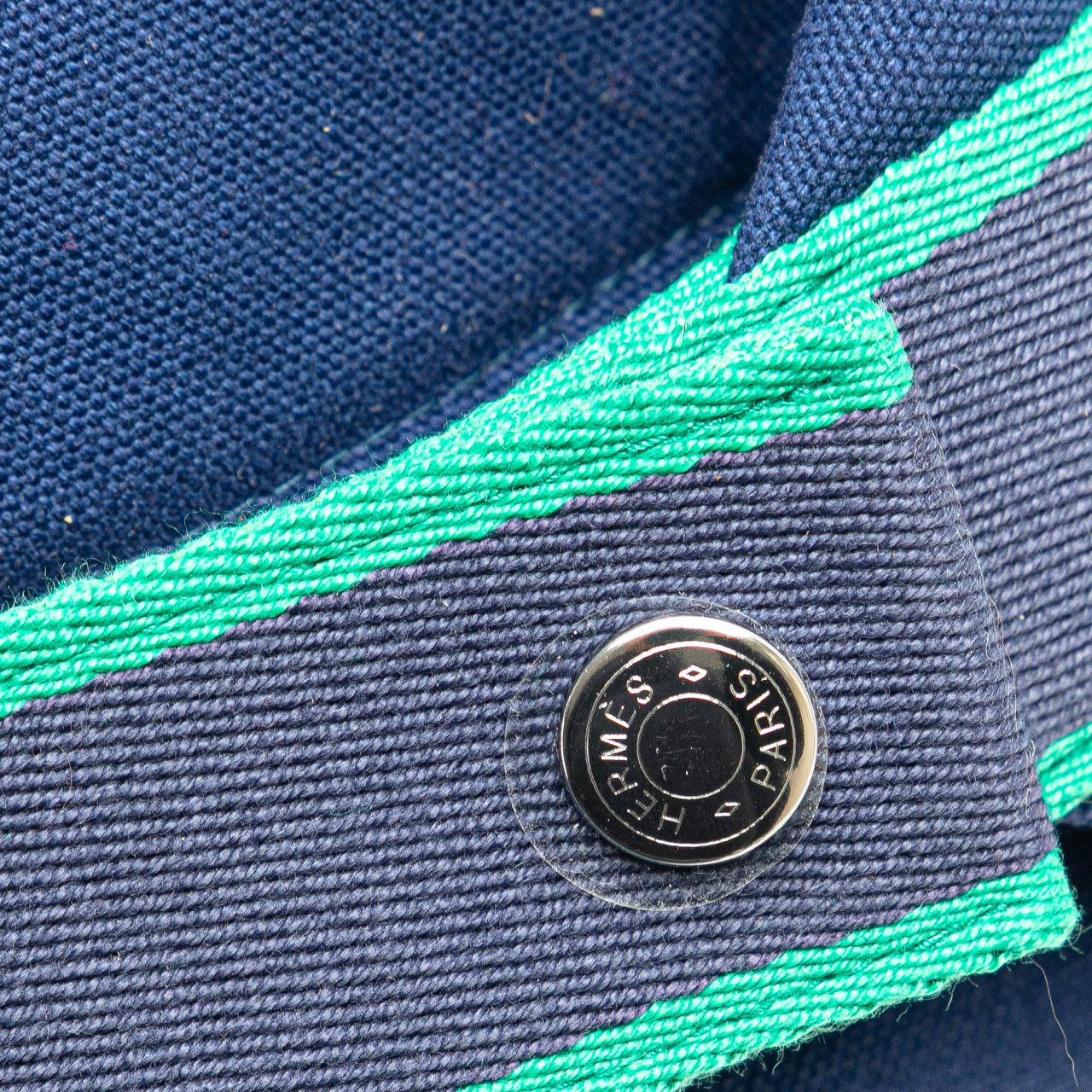 Hermès Small Toile Bride A Brac Case Blauw