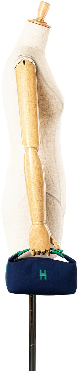 Hermès Small Toile Bride A Brac Case Blauw