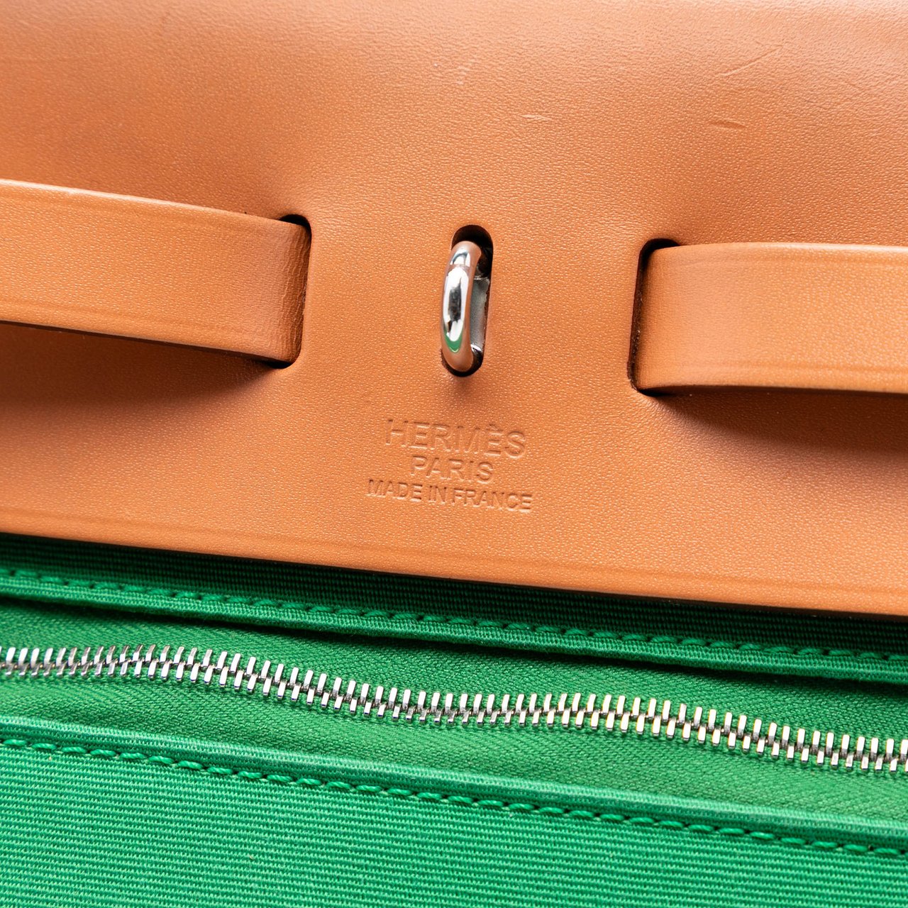 Hermès Toile Herbag Zip 31 Groen