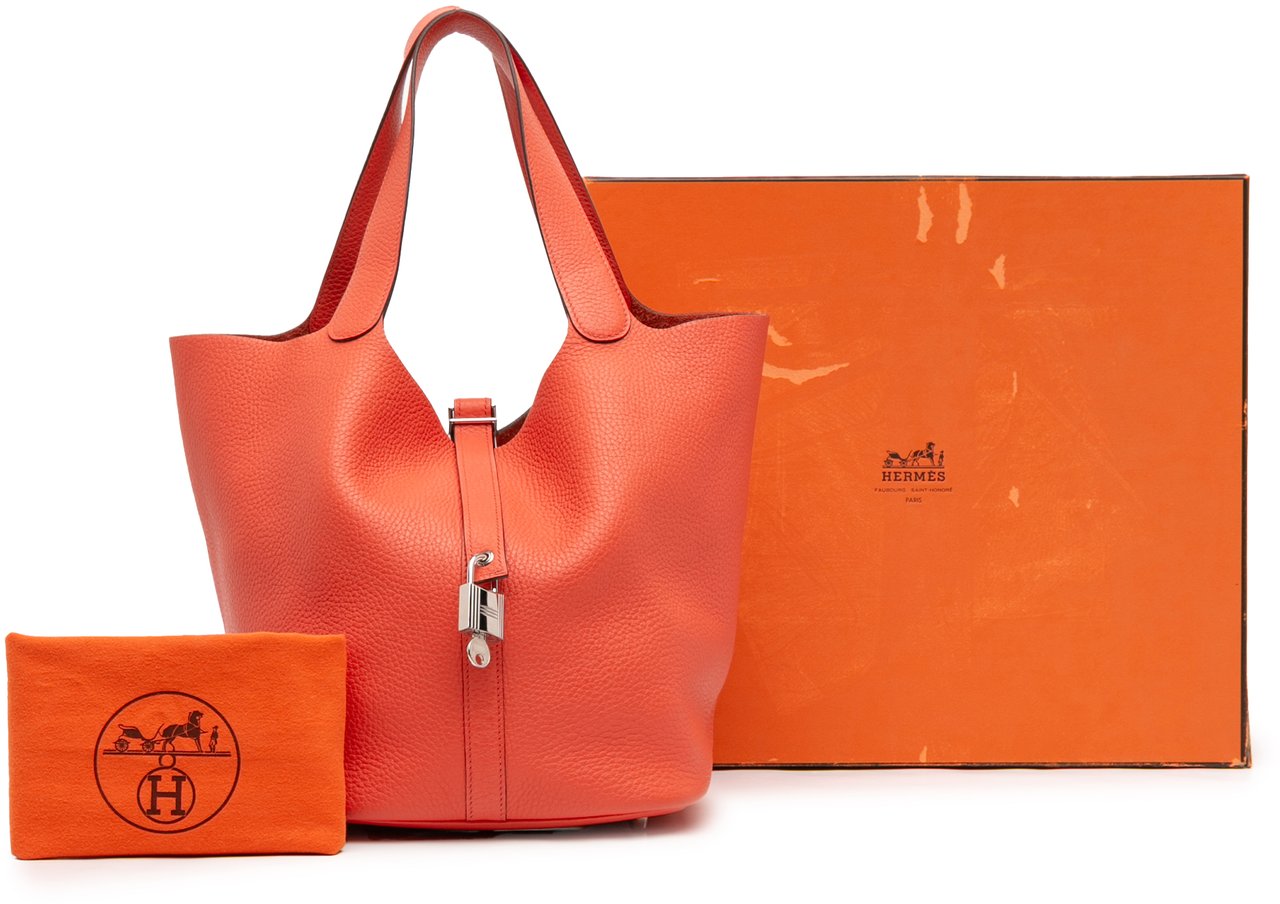 Hermès Clemence Picotin Lock 26 Oranje
