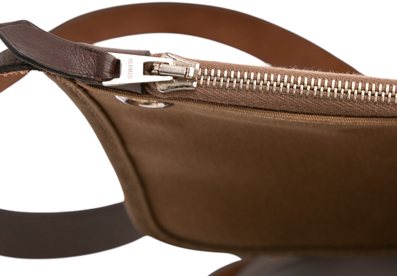 Hermès Toile Herbag Zip 39 Bruin