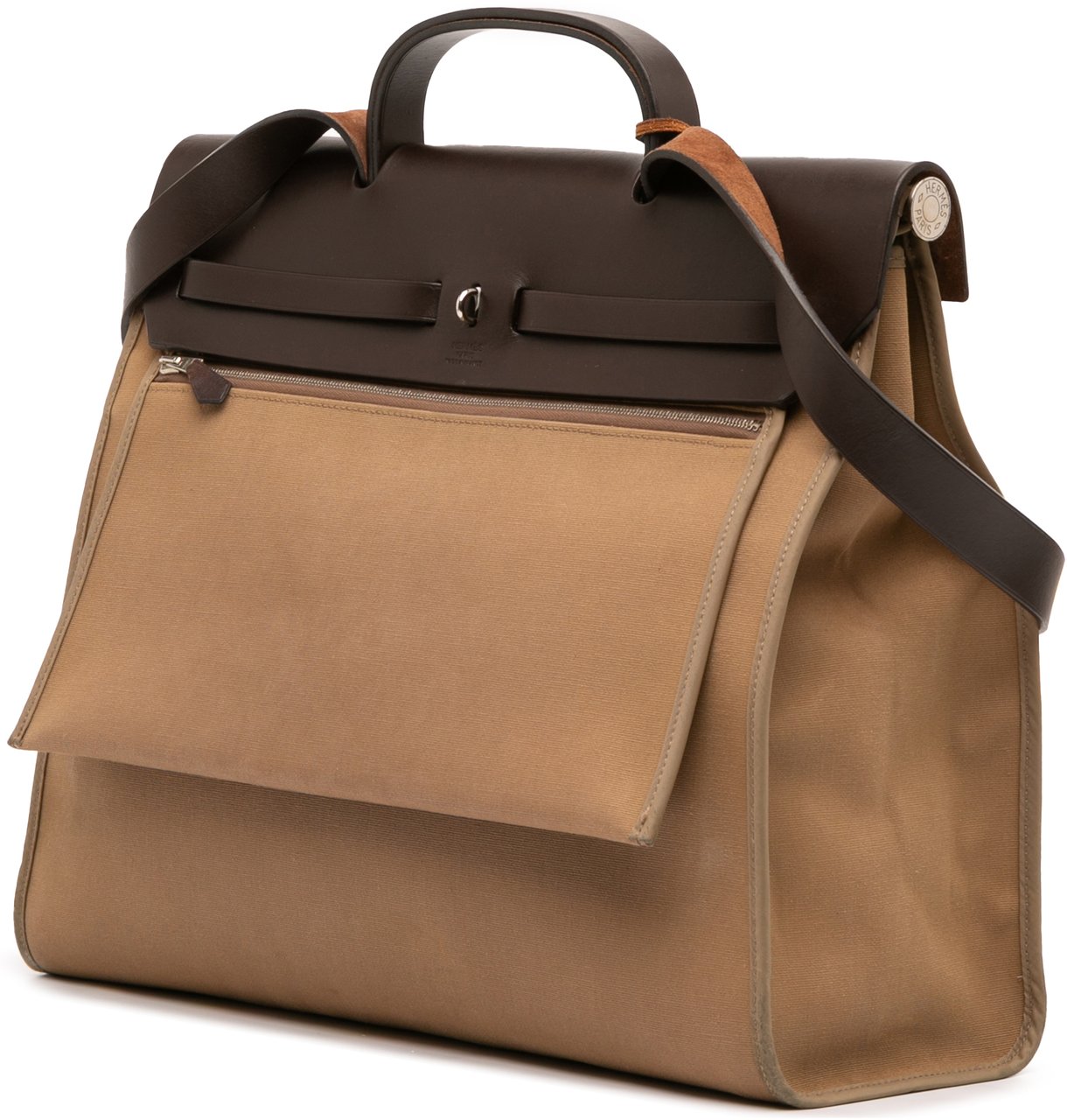 Hermès Toile Herbag Zip 39 Bruin