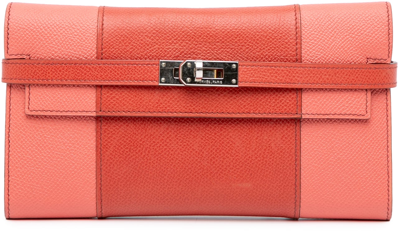 Hermès Epsom Flag Kelly Longue Wallet Oranje