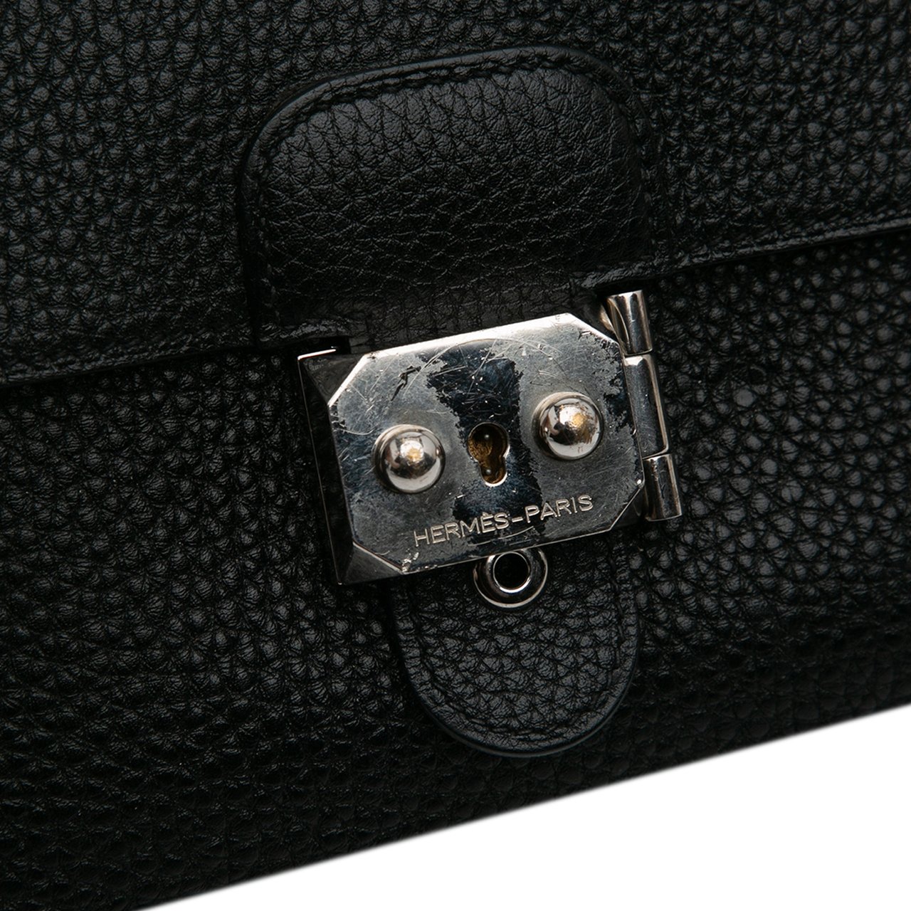 Hermès Togo Jet Pochette Clutch Zwart