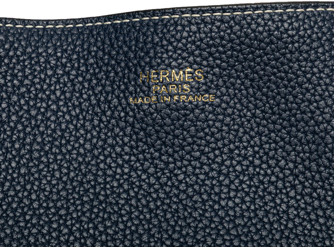 Hermès Clemence Double Sens 36 Blauw