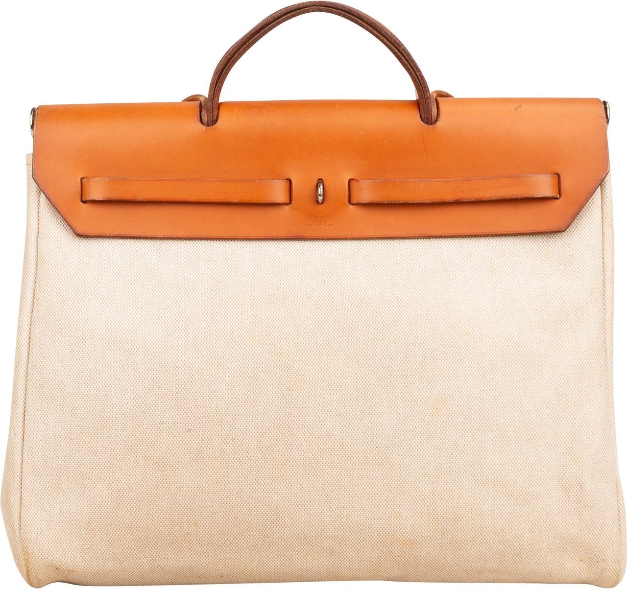 Hermès Classic Cotton Herbag 39 Shoulder Handbag Beige