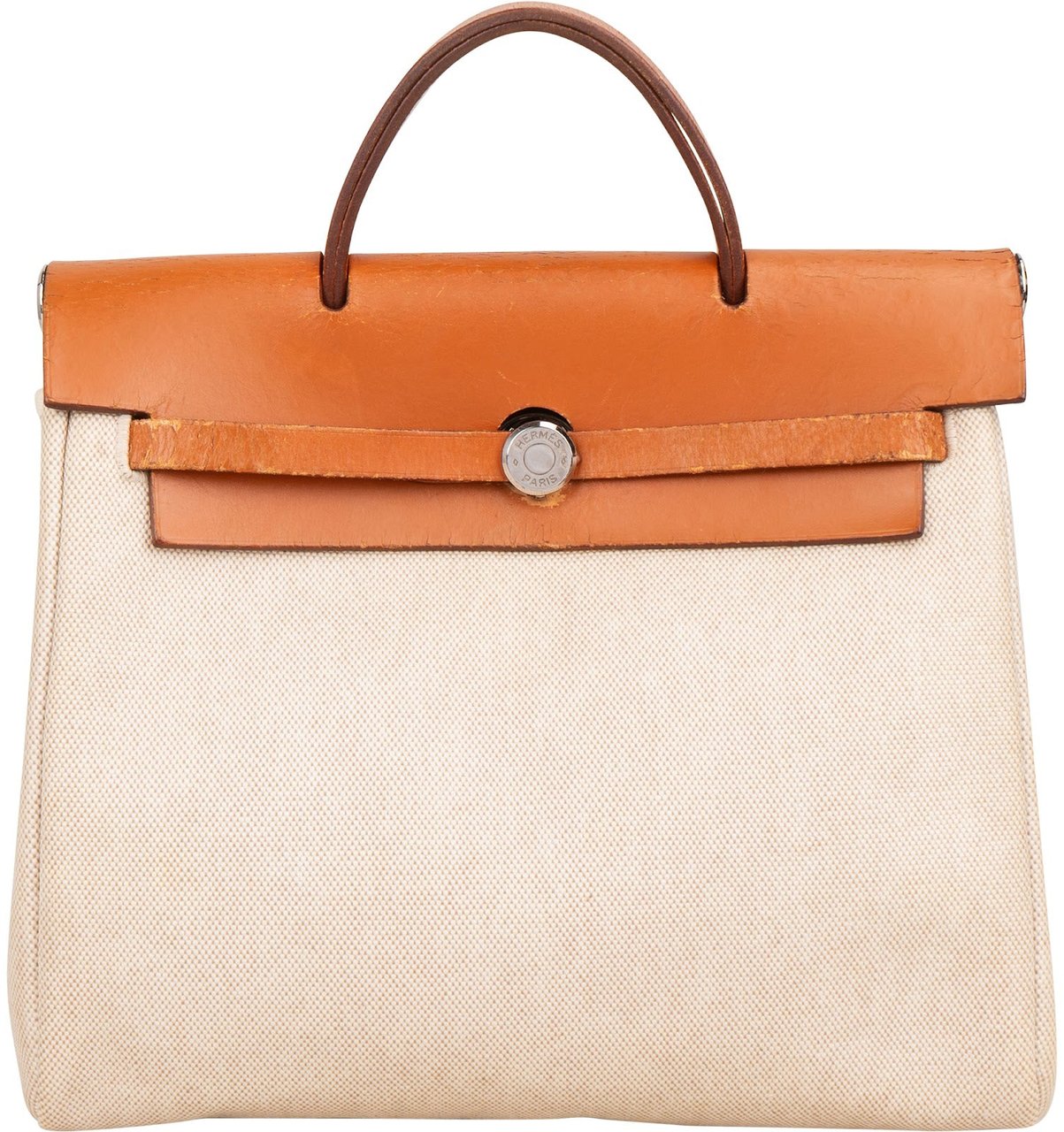 Hermès Classic Cotton Herbag 31 Shoulder Handbag Backpack Beige